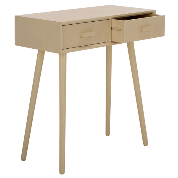 Dean Vintage-Inspired 2-Drawer Coffee Table With Smooth-Glide Storage, Pine/Mdf Durable Finish
