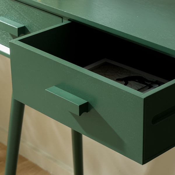 Dean Vintage-Inspired 2-Drawer Coffee Table With Smooth-Glide Storage, Pine/Mdf Durable Finish