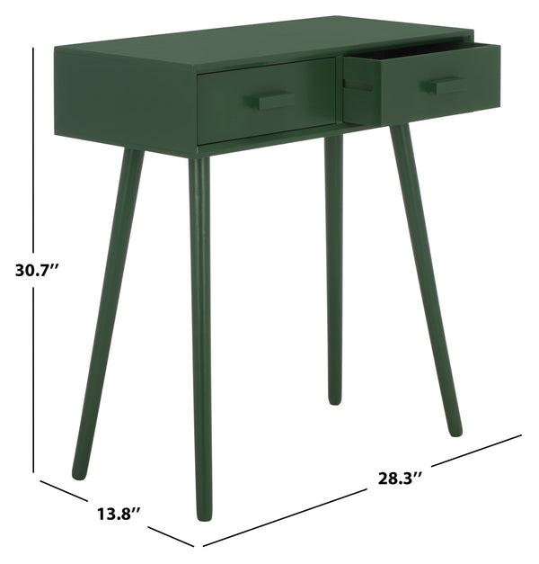 Dean Vintage-Inspired 2-Drawer Coffee Table With Smooth-Glide Storage, Pine/Mdf Durable Finish
