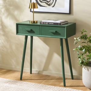 Dean Vintage-Inspired 2-Drawer Coffee Table With Smooth-Glide Storage, Pine/Mdf Durable Finish