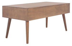 Safavieh Mozart Mid Century Coffee Table With 2 Drawers – Stylish Storage Solution For Cozy Living Spaces Brown COF5702C