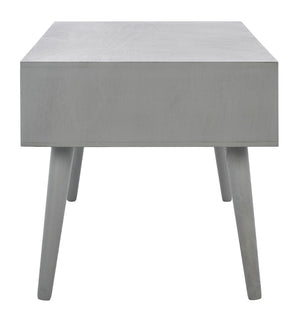 Safavieh Mozart Mid Century Coffee Table With 2 Drawers – Stylish Storage Solution For Cozy Living Spaces Distressed Grey COF5702D