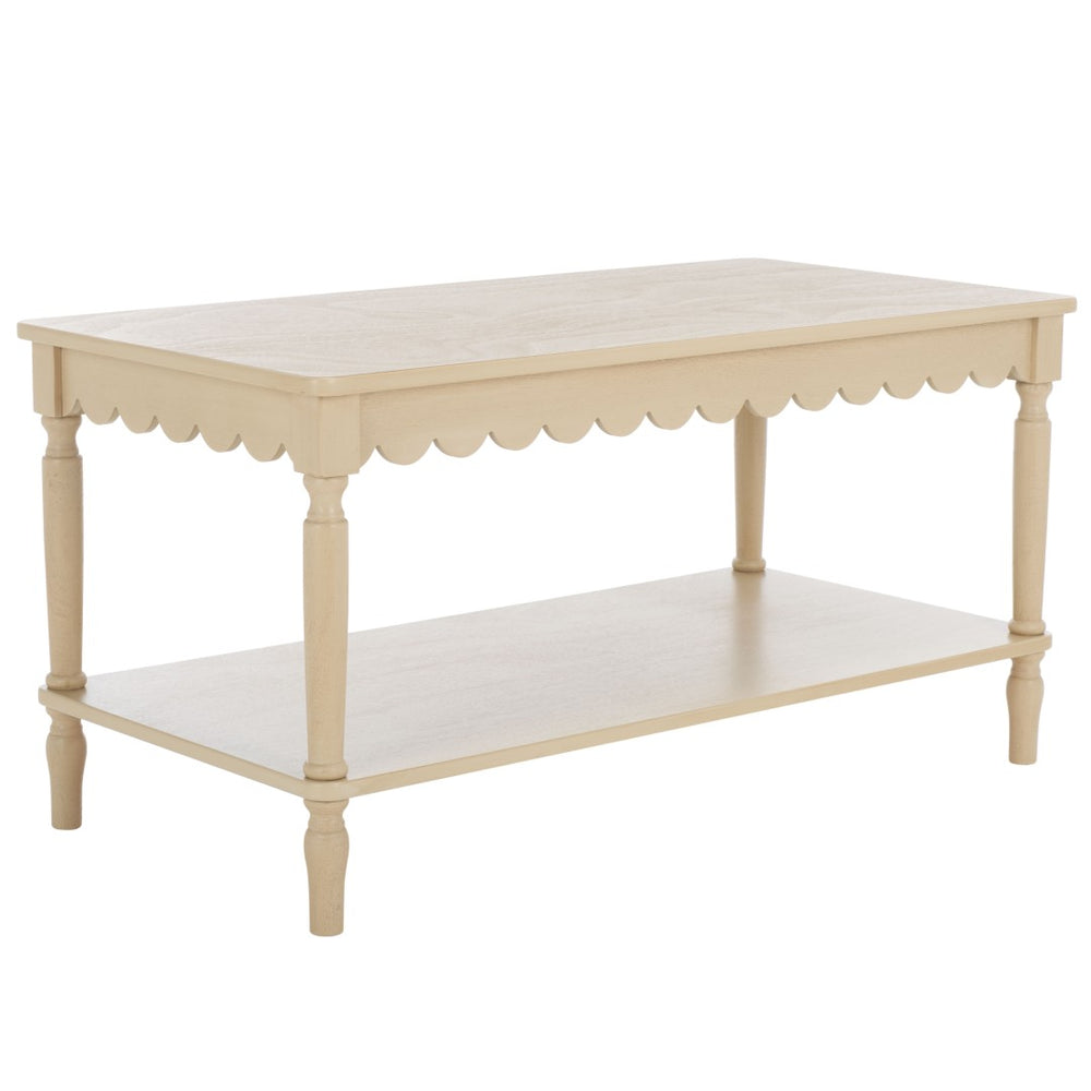 Safavieh Haven Coffee Table - Stylish Pine Wood Design With Spacious Top & Lower Shelf For Modern Living Spaces Natural COF5704A