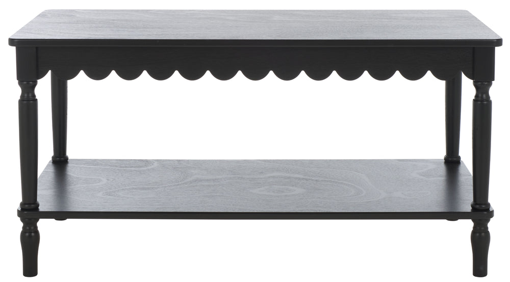 Safavieh Haven Coffee Table - Elegant Wooden Design With Spacious Surface And Unique Natural Grain Charm Matte Black , Wood Cof5704b