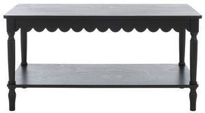 Safavieh Haven Coffee Table - Elegant Wooden Design With Spacious Surface And Unique Natural Grain Charm Matte Black , Wood Cof5704b