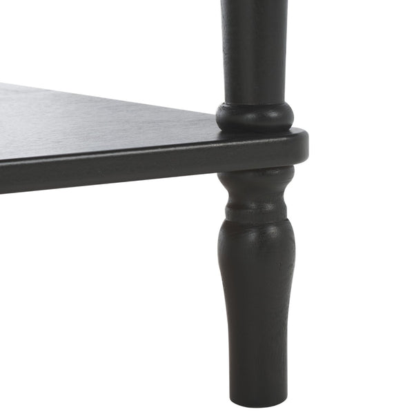 Safavieh Haven Coffee Table - Stylish Pine Wood Design With Spacious Top & Lower Shelf For Modern Living Spaces Matt Black COF5704B