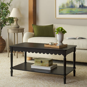 Safavieh Haven Coffee Table - Elegant Wooden Design With Spacious Surface And Unique Natural Grain Charm Matte Black , Wood Cof5704b