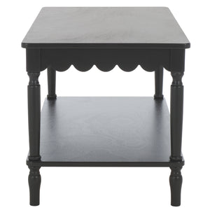 Safavieh Haven Coffee Table - Elegant Wooden Design With Spacious Surface And Unique Natural Grain Charm Matte Black , Wood Cof5704b
