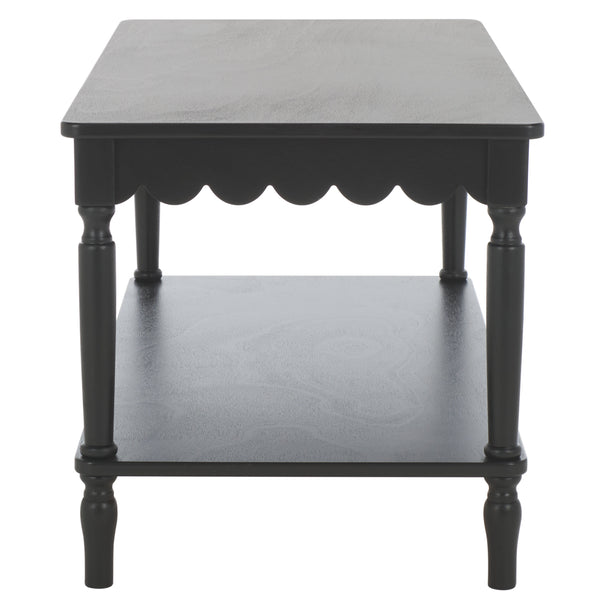 Safavieh Haven Coffee Table - Elegant Wooden Design With Spacious Surface And Unique Natural Grain Charm Matte Black , Wood Cof5704b