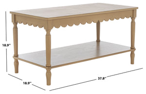Safavieh Haven Coffee Table - Elegant Wooden Design With Spacious Surface And Unique Natural Grain Charm Desert Brown Wood Cof5704c
