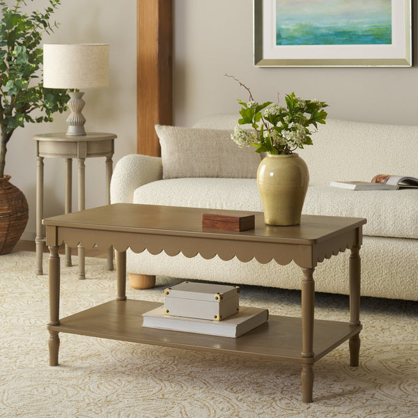 Safavieh Haven Coffee Table - Elegant Wooden Design With Spacious Surface And Unique Natural Grain Charm Desert Brown Wood Cof5704c