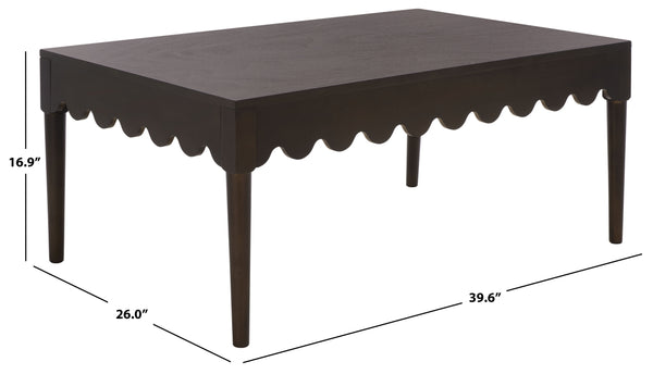 Neha Coffee Table With Solid Wood Frame And Smooth Veneer Top — Warm Rich Finish, Timeless Design
