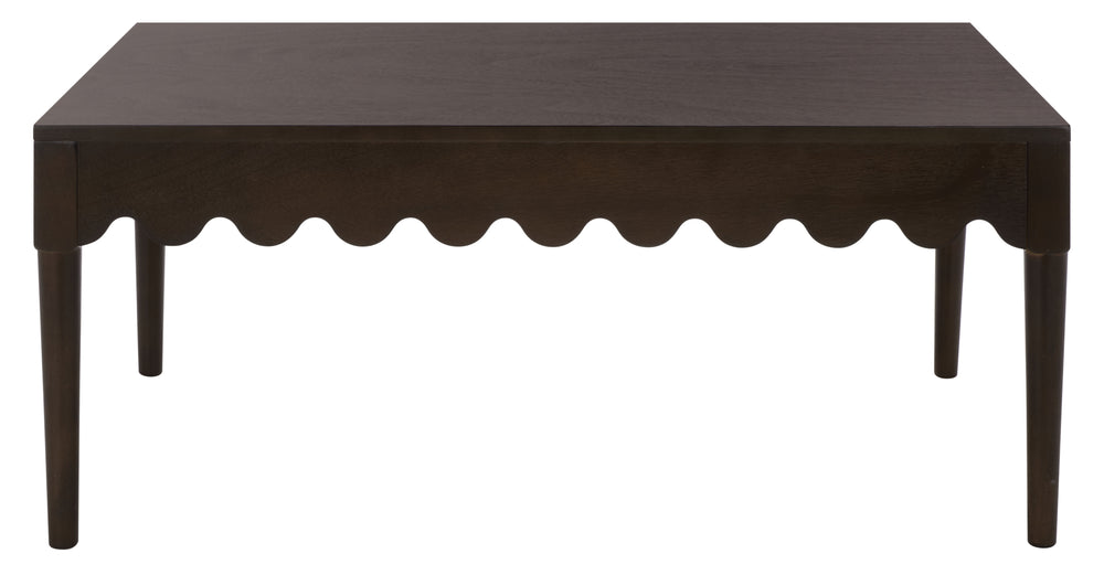 Neha Coffee Table With Solid Wood Frame And Smooth Veneer Top — Warm Rich Finish, Timeless Design