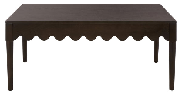 Neha Coffee Table With Solid Wood Frame And Smooth Veneer Top — Warm Rich Finish, Timeless Design