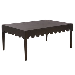 Neha Coffee Table With Solid Wood Frame And Smooth Veneer Top — Warm Rich Finish, Timeless Design