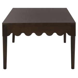 Neha Coffee Table With Solid Wood Frame And Smooth Veneer Top — Warm Rich Finish, Timeless Design