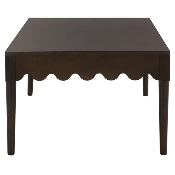 Neha Coffee Table With Solid Wood Frame And Smooth Veneer Top — Warm Rich Finish, Timeless Design