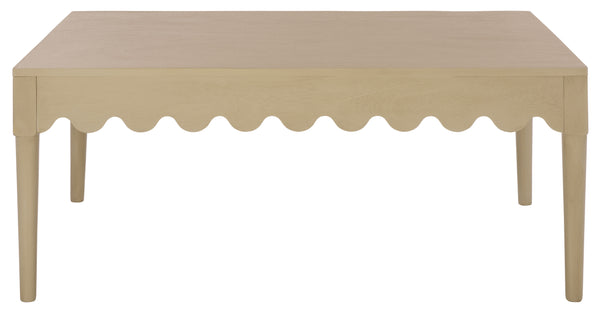 Neha Coffee Table With Solid Wood Frame And Smooth Veneer Top — Warm Rich Finish, Timeless Design
