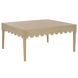 Neha Coffee Table With Solid Wood Frame And Smooth Veneer Top — Warm Rich Finish, Timeless Design