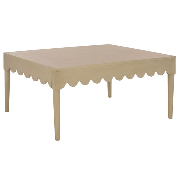 Neha Coffee Table With Solid Wood Frame And Smooth Veneer Top — Warm Rich Finish, Timeless Design