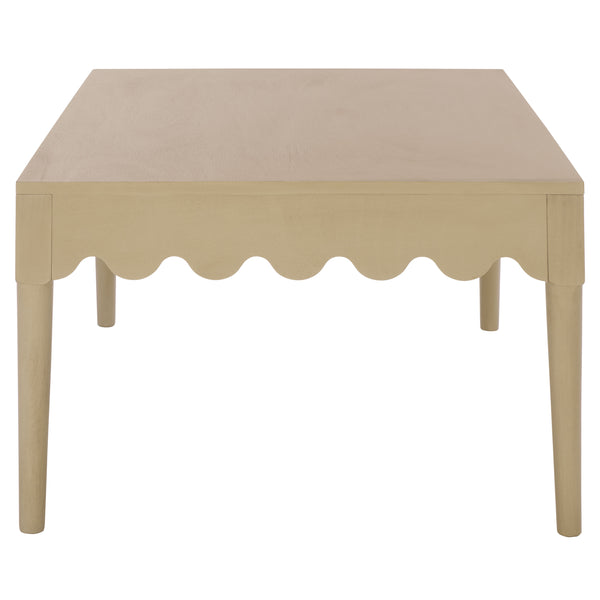 Neha Coffee Table With Solid Wood Frame And Smooth Veneer Top — Warm Rich Finish, Timeless Design