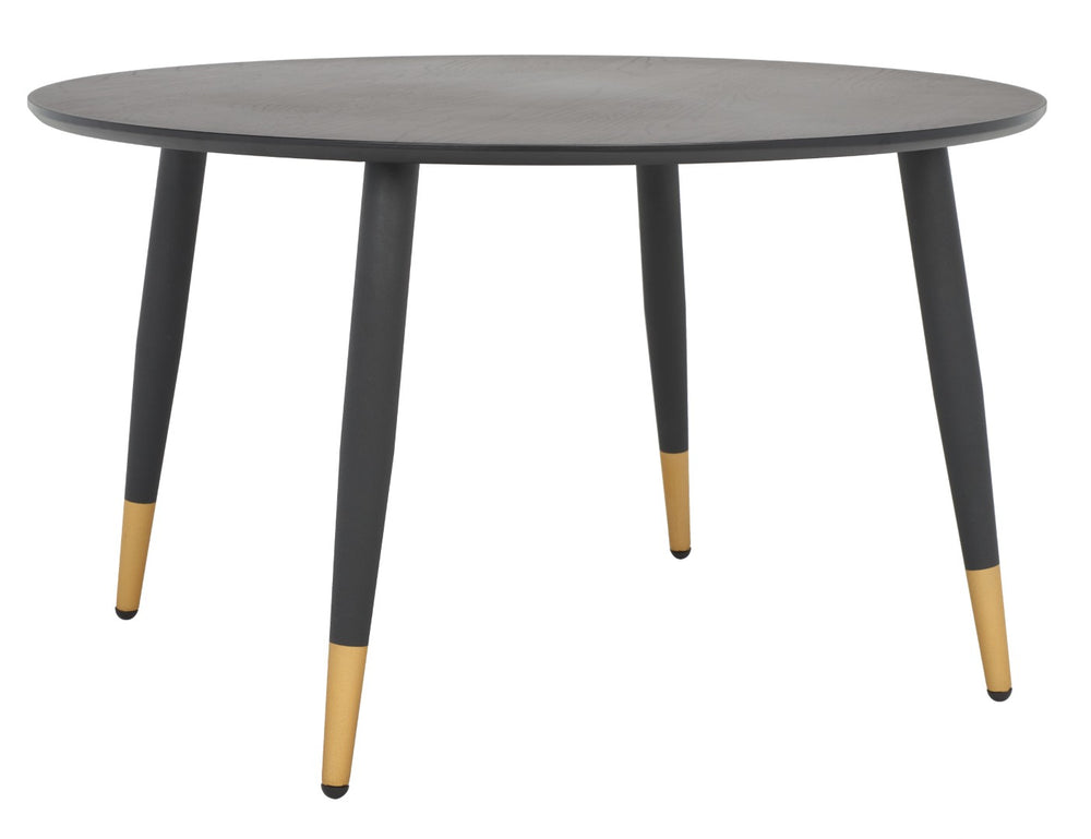 Safavieh Beck Round Coffee Table - Modern Jet Black Design With Glamorous Gold Accents For Chic Living Spaces COF5801A