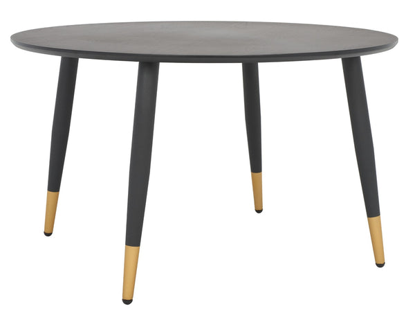 Safavieh Beck Round Coffee Table - Modern Jet Black Design With Glamorous Gold Accents For Chic Living Spaces COF5801A
