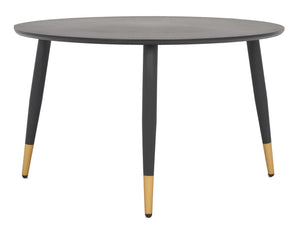 Safavieh Beck Round Coffee Table - Modern Jet Black Design With Glamorous Gold Accents For Chic Living Spaces COF5801A