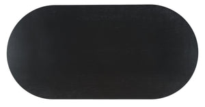 Safavieh Ames Oval Coffee Table – Contemporary Black & Gold Accent Design For Modern Glam Living Spaces COF5802A
