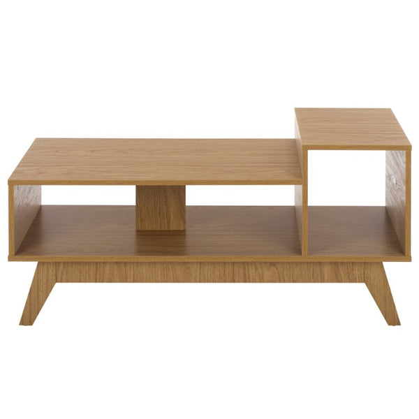 Safavieh Demora Upholstered Coffee Table with Asymmetrical Open Shelf for Modern Living Rooms COF5900A