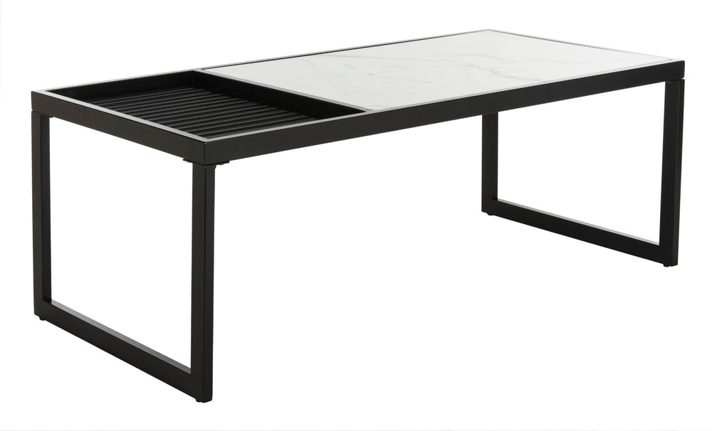 Safavieh Zuri Modern Marble Coffee Table - Stylish Monochrome Centerpiece For Contemporary Living Spaces COF6200A
