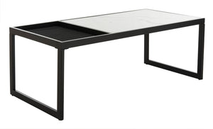 Safavieh Zuri Modern Marble Coffee Table - Stylish Monochrome Centerpiece For Contemporary Living Spaces COF6200A