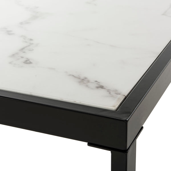 Safavieh Zuri Modern Marble Coffee Table - Stylish Monochrome Centerpiece For Contemporary Living Spaces COF6200A