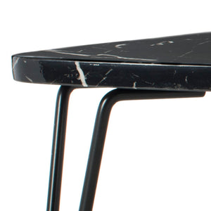 Safavieh Jacky Triangle Coffee Table - Vintage Italian Elegance With Black Marble Finish For Modern Interiors COF6202A