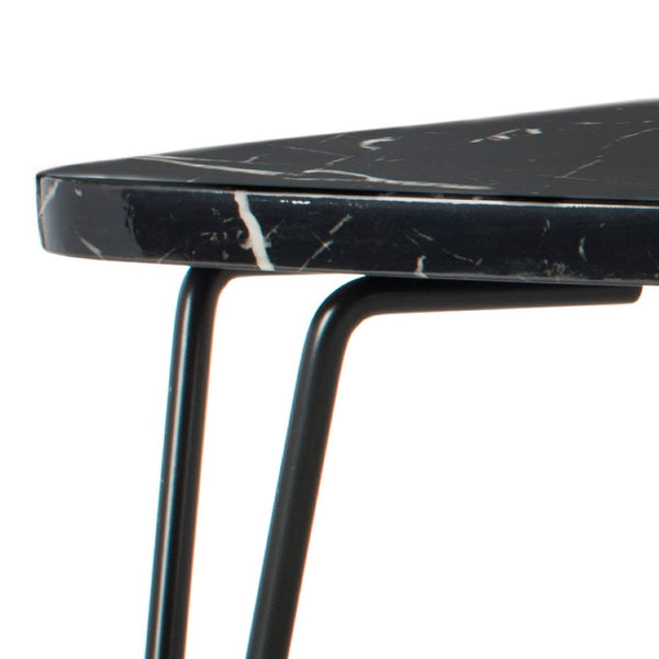 Safavieh Jacky Triangle Coffee Table - Vintage Italian Elegance With Black Marble Finish For Modern Interiors COF6202A