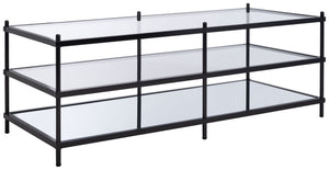 Safavieh Cathal Modern Glam Three-Tier Glass & Mirror Coffee Table - Elegant Storage For Chic Interiors COF6204A