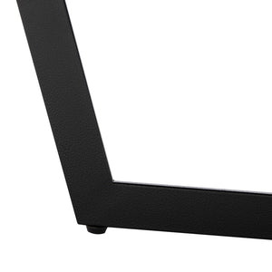 Safavieh Placido Oval Coffee Table - Modern Black Geometric Base With White Faux Marble Top For Stylish Living COF6206A