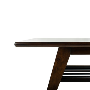 Safavieh Seth Two-Tier Coffee Table: Mid-Century Modern Design With Walnut Finish And Metal Storage Rack COF6401A