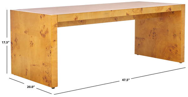 Safavieh Cella Coffee Table - Natural Poplar Burl Wood With Minimalist Design For Modern Living Spaces COF6403A