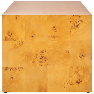 Safavieh Cella Coffee Table - Natural Poplar Burl Wood With Minimalist Design For Modern Living Spaces COF6403A