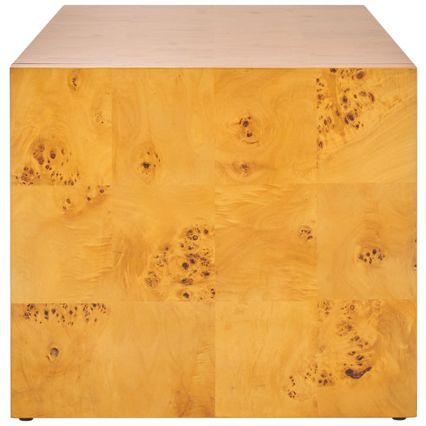Safavieh Cella Coffee Table - Natural Poplar Burl Wood With Minimalist Design For Modern Living Spaces COF6403A