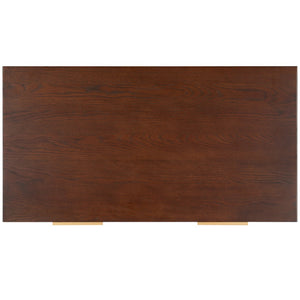 Safavieh Pierre 2 Drawer Coffee Table Walnut / Gold COF6404A