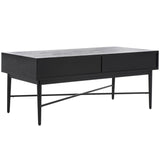 Safavieh Pierre 2 Drawer Coffee Table Black COF6404D