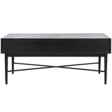 Safavieh Pierre 2 Drawer Coffee Table Black COF6404D