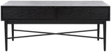 Safavieh Pierre 2 Drawer Coffee Table Black COF6404D