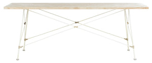 Safavieh Cyprus Coffee Table: Modern Geometric Design With White-Washed Finish For Stylish Living Room Decor COF6500A