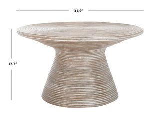 Safavieh Cristina Rattan Coffee Table - Sculptural Pedestal Design With Organic Style, Perfect For Modern Interiors COF6503A