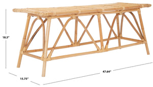 Safavieh Montgomery Rattan Coffee Table - Elegant Rustic Design, Durable Jawit Rattan, Perfect For Coastal Decor COF6506A