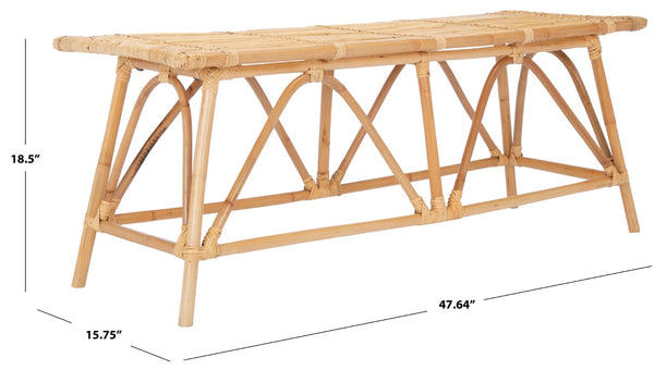 Safavieh Montgomery Rattan Coffee Table - Elegant Rustic Design, Durable Jawit Rattan, Perfect For Coastal Decor COF6506A