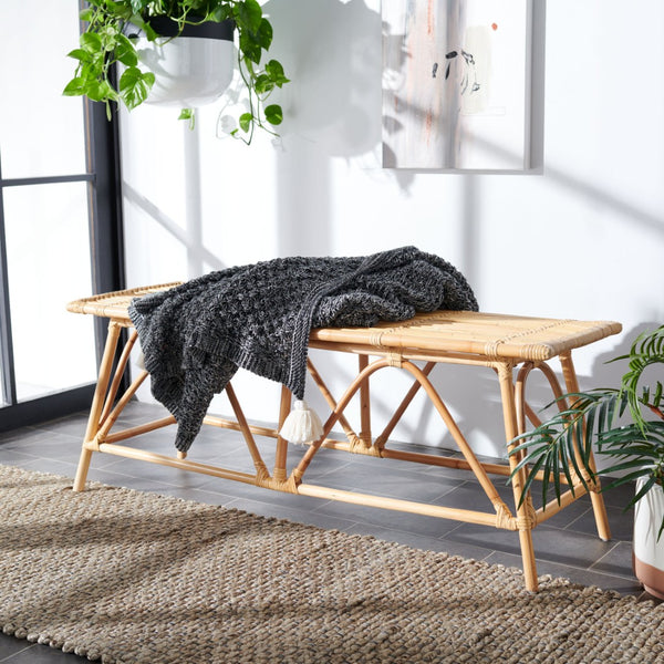 Safavieh Montgomery Rattan Coffee Table - Elegant Rustic Design, Durable Jawit Rattan, Perfect For Coastal Decor COF6506A